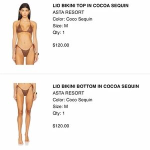 Asta Resort Lio Bikini in Cocoa Sequin